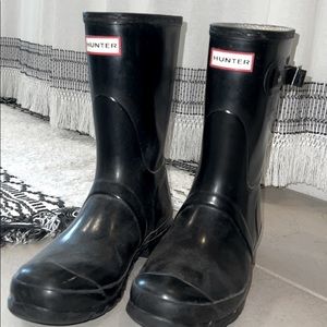 HUNTER Mid-Calf Black Rain Boots